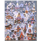 Paint by Numbers Christmas Illustration Christmas Village Snow